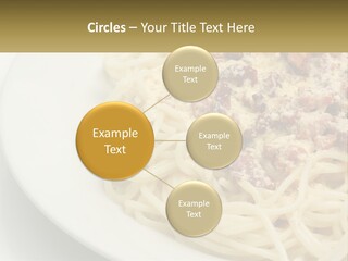 Carbonara Sauce Dinner Plate PowerPoint Template
