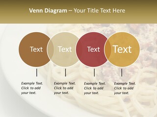 Carbonara Sauce Dinner Plate PowerPoint Template