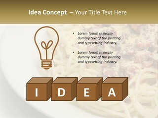 Carbonara Sauce Dinner Plate PowerPoint Template