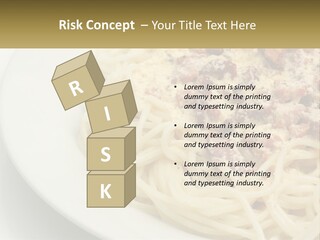 Carbonara Sauce Dinner Plate PowerPoint Template