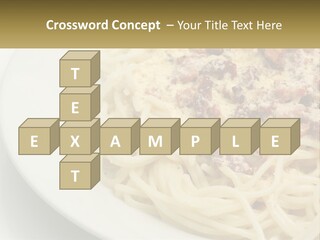Carbonara Sauce Dinner Plate PowerPoint Template