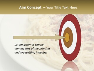 Carbonara Sauce Dinner Plate PowerPoint Template