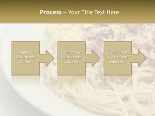 Carbonara Sauce Dinner Plate PowerPoint Template