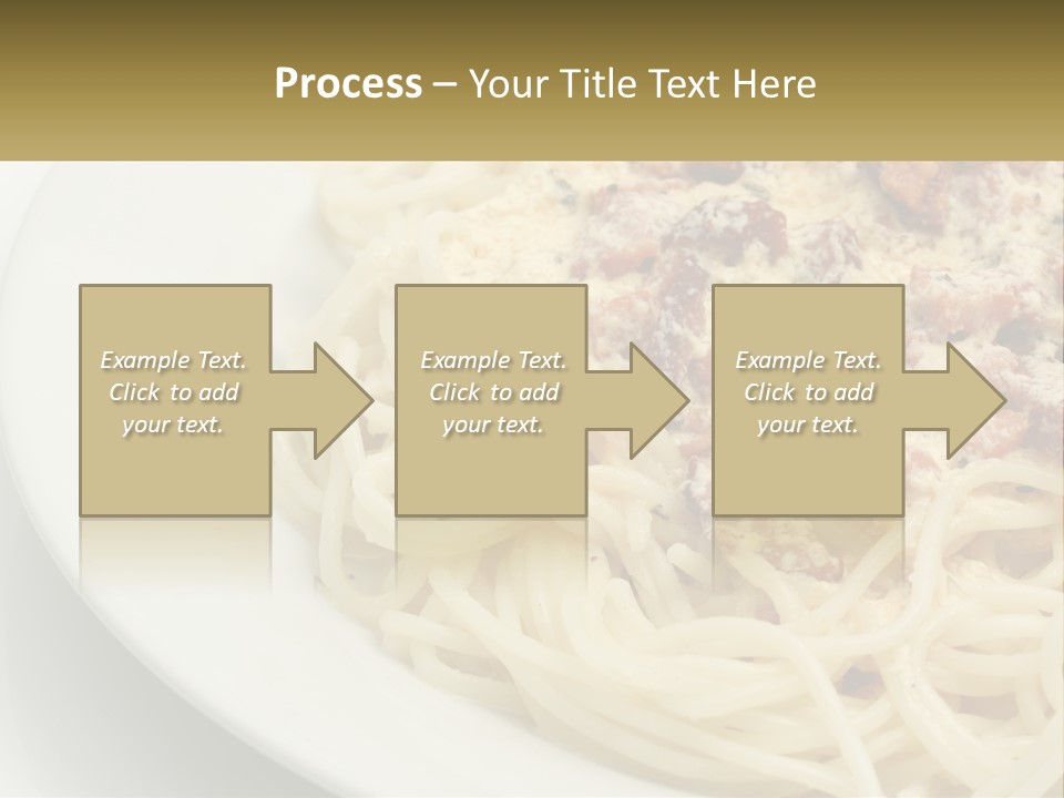 Carbonara Sauce Dinner Plate PowerPoint Template