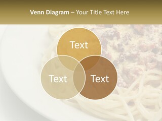 Carbonara Sauce Dinner Plate PowerPoint Template