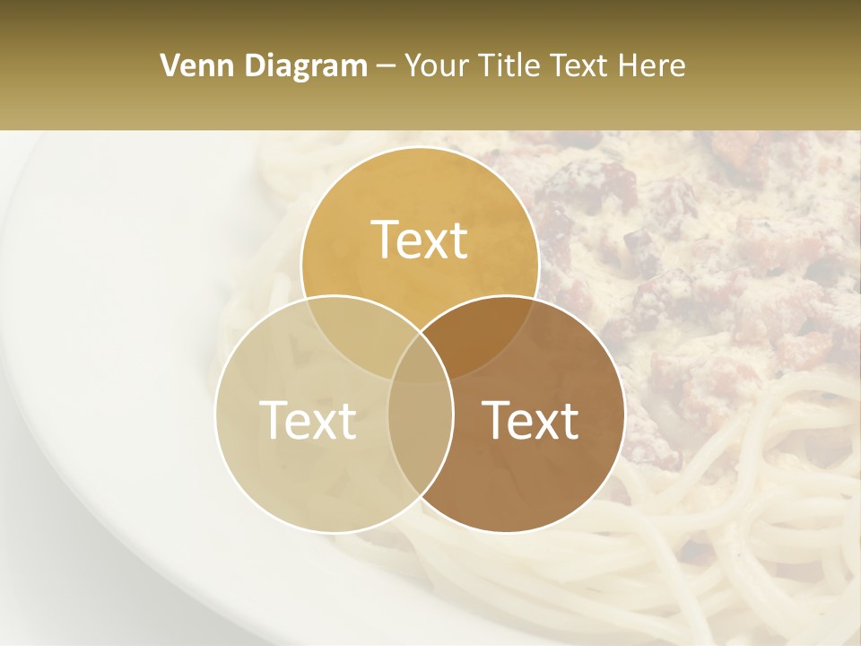 Carbonara Sauce Dinner Plate PowerPoint Template