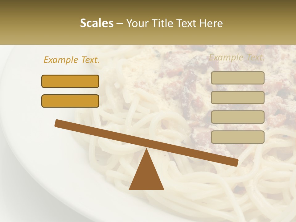 Carbonara Sauce Dinner Plate PowerPoint Template