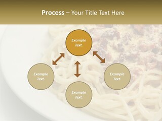 Carbonara Sauce Dinner Plate PowerPoint Template