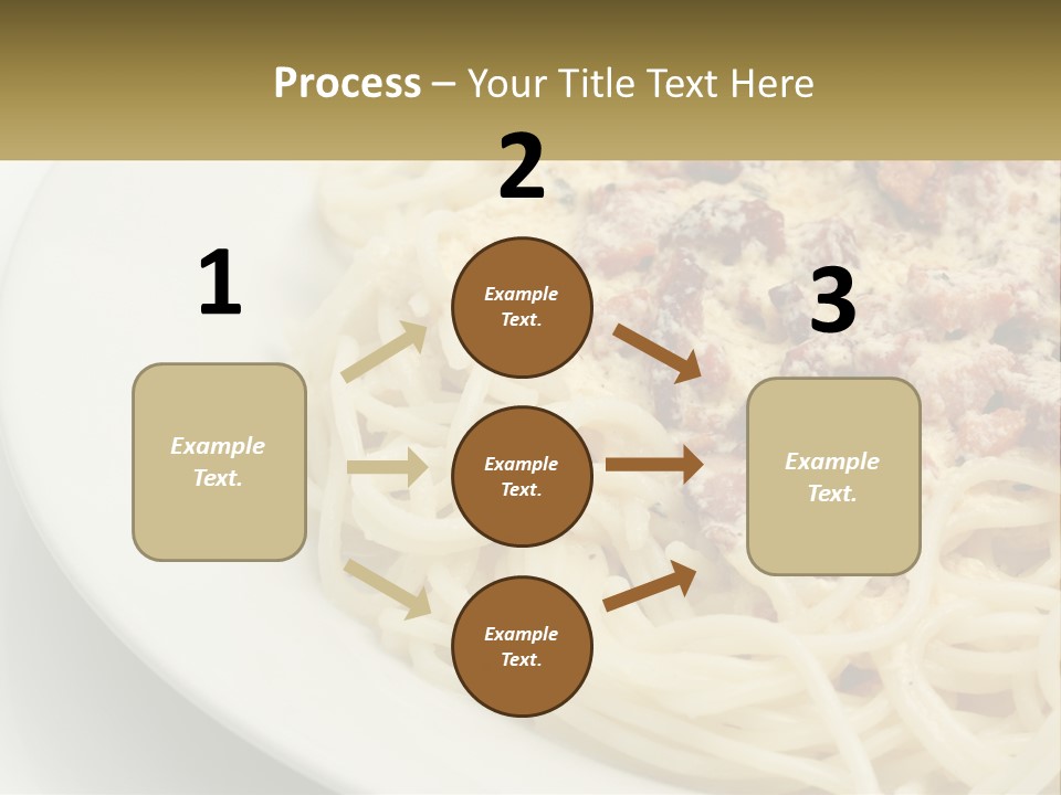 Carbonara Sauce Dinner Plate PowerPoint Template
