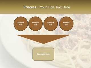 Carbonara Sauce Dinner Plate PowerPoint Template