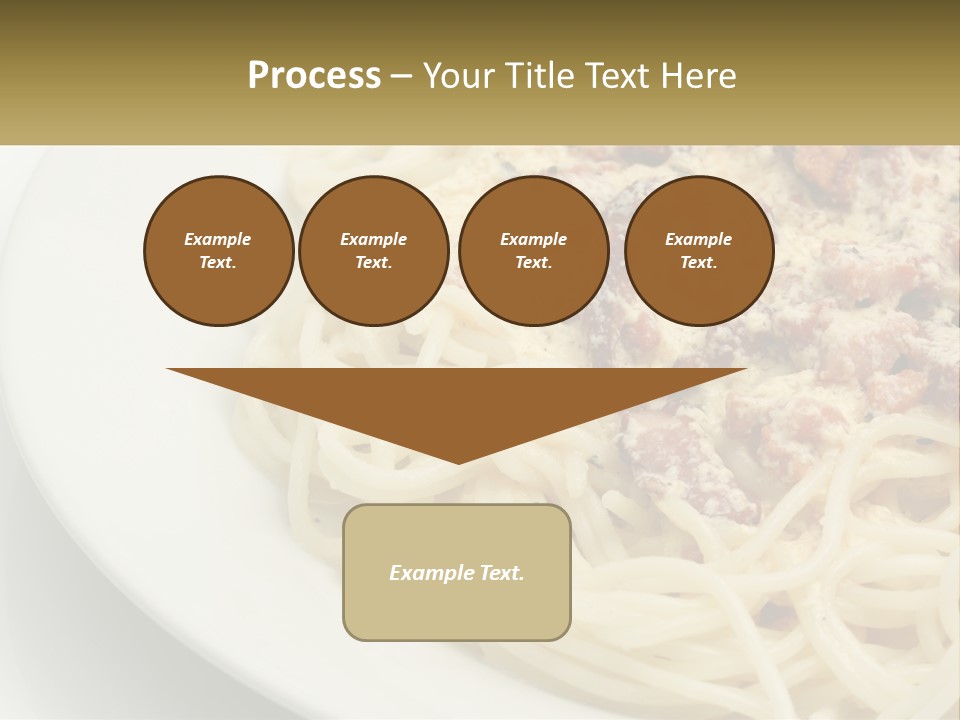 Carbonara Sauce Dinner Plate PowerPoint Template