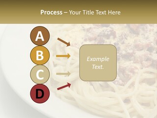 Carbonara Sauce Dinner Plate PowerPoint Template