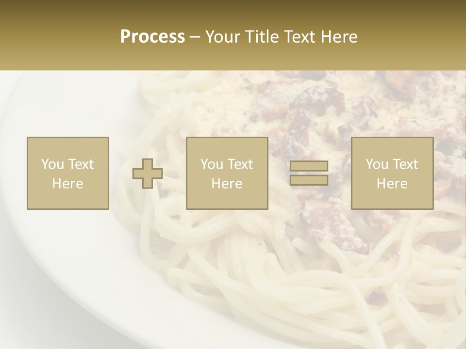 Carbonara Sauce Dinner Plate PowerPoint Template