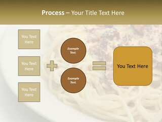 Carbonara Sauce Dinner Plate PowerPoint Template