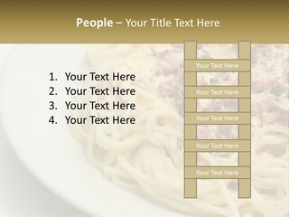 Carbonara Sauce Dinner Plate PowerPoint Template