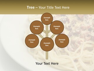 Carbonara Sauce Dinner Plate PowerPoint Template