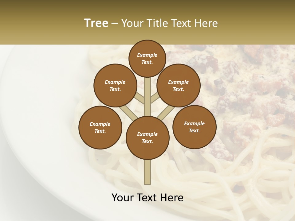 Carbonara Sauce Dinner Plate PowerPoint Template
