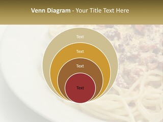 Carbonara Sauce Dinner Plate PowerPoint Template