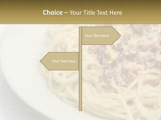 Carbonara Sauce Dinner Plate PowerPoint Template