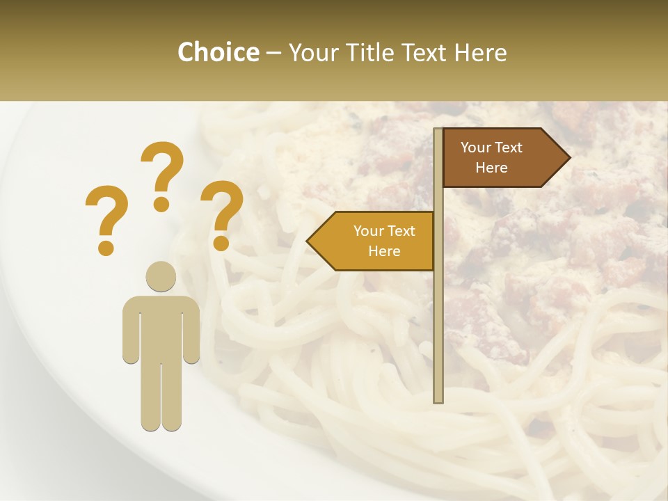 Carbonara Sauce Dinner Plate PowerPoint Template