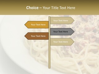 Carbonara Sauce Dinner Plate PowerPoint Template