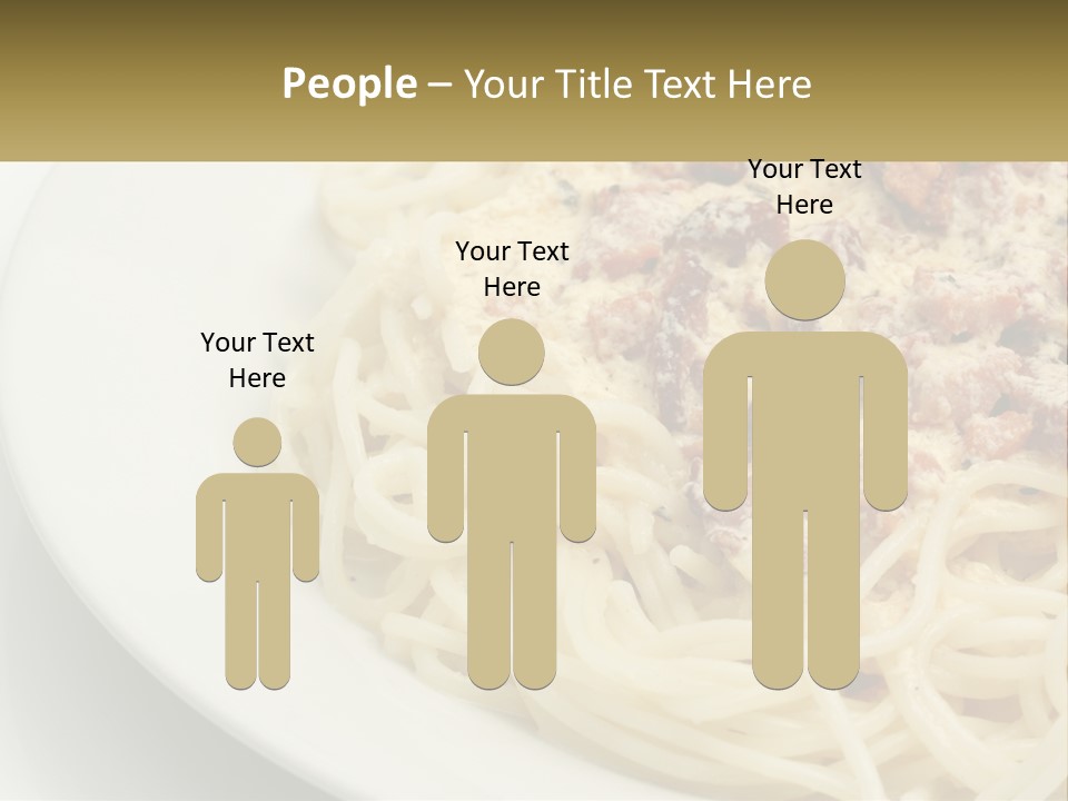 Carbonara Sauce Dinner Plate PowerPoint Template