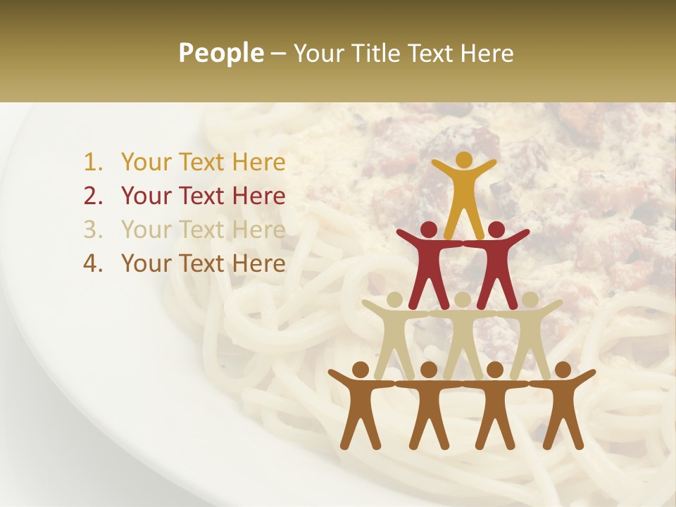 Carbonara Sauce Dinner Plate PowerPoint Template