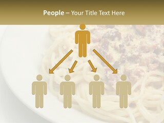 Carbonara Sauce Dinner Plate PowerPoint Template