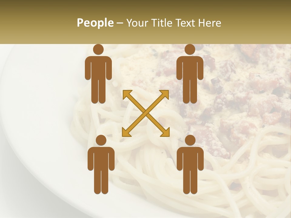 Carbonara Sauce Dinner Plate PowerPoint Template
