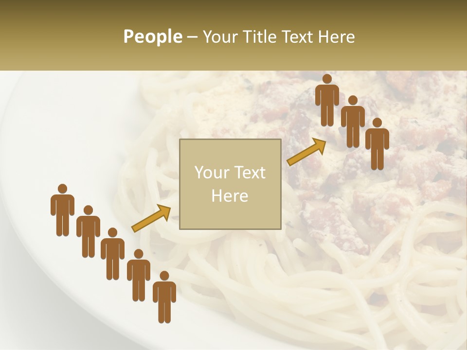 Carbonara Sauce Dinner Plate PowerPoint Template
