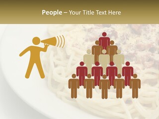Carbonara Sauce Dinner Plate PowerPoint Template