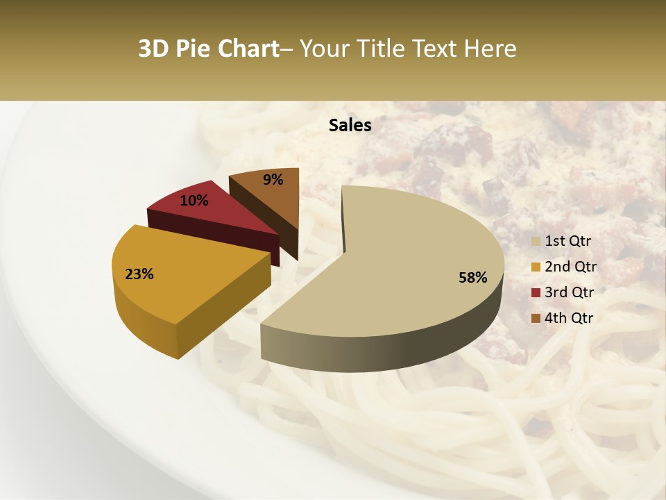 Carbonara Sauce Dinner Plate PowerPoint Template
