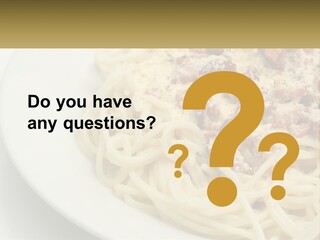 Carbonara Sauce Dinner Plate PowerPoint Template