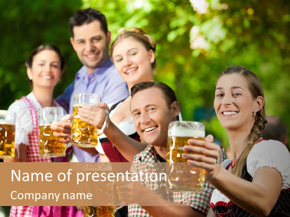 Tradition Happy Five PowerPoint Template