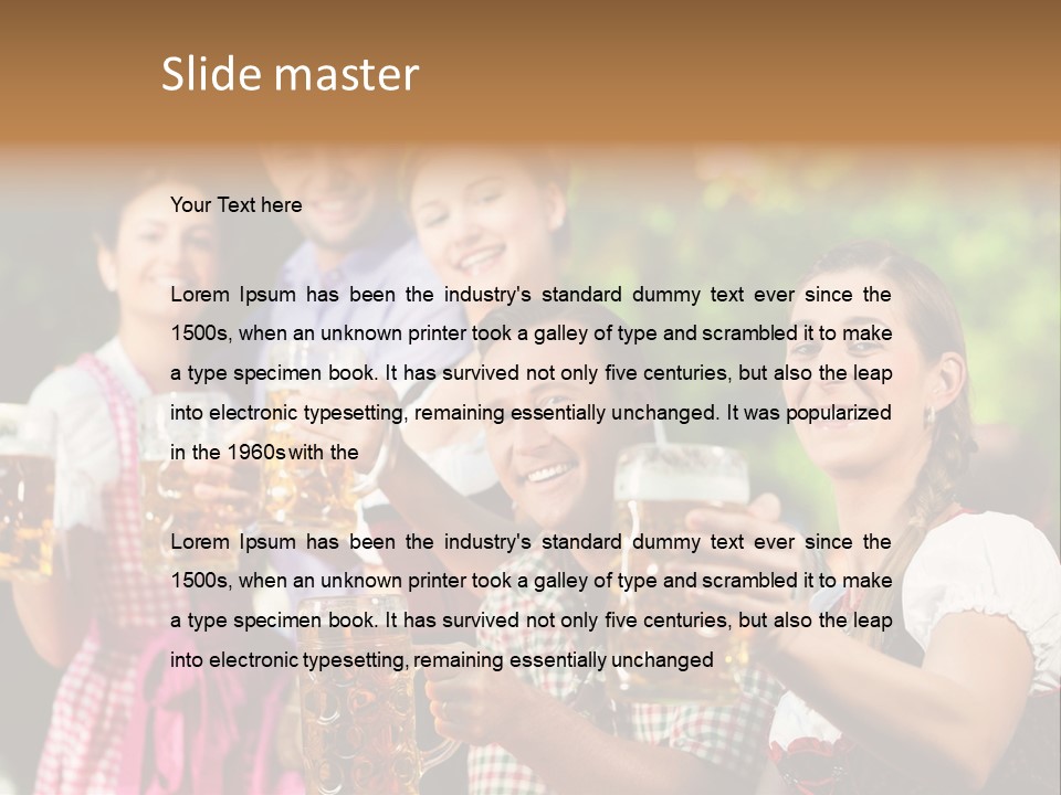 Tradition Happy Five PowerPoint Template