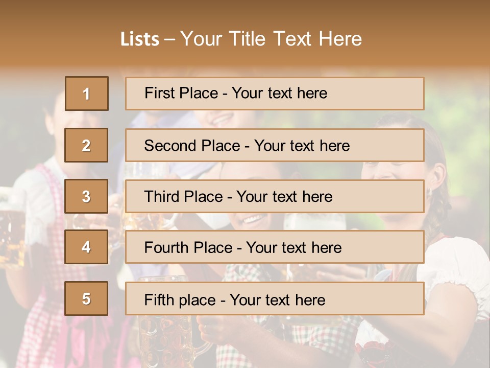 Tradition Happy Five PowerPoint Template