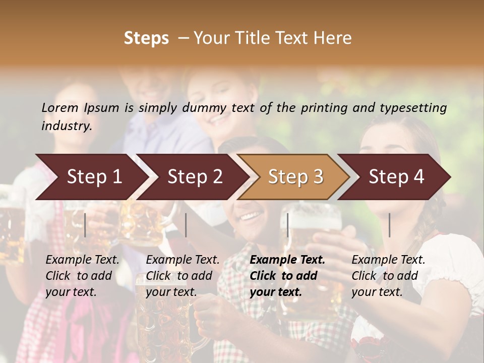 Tradition Happy Five PowerPoint Template