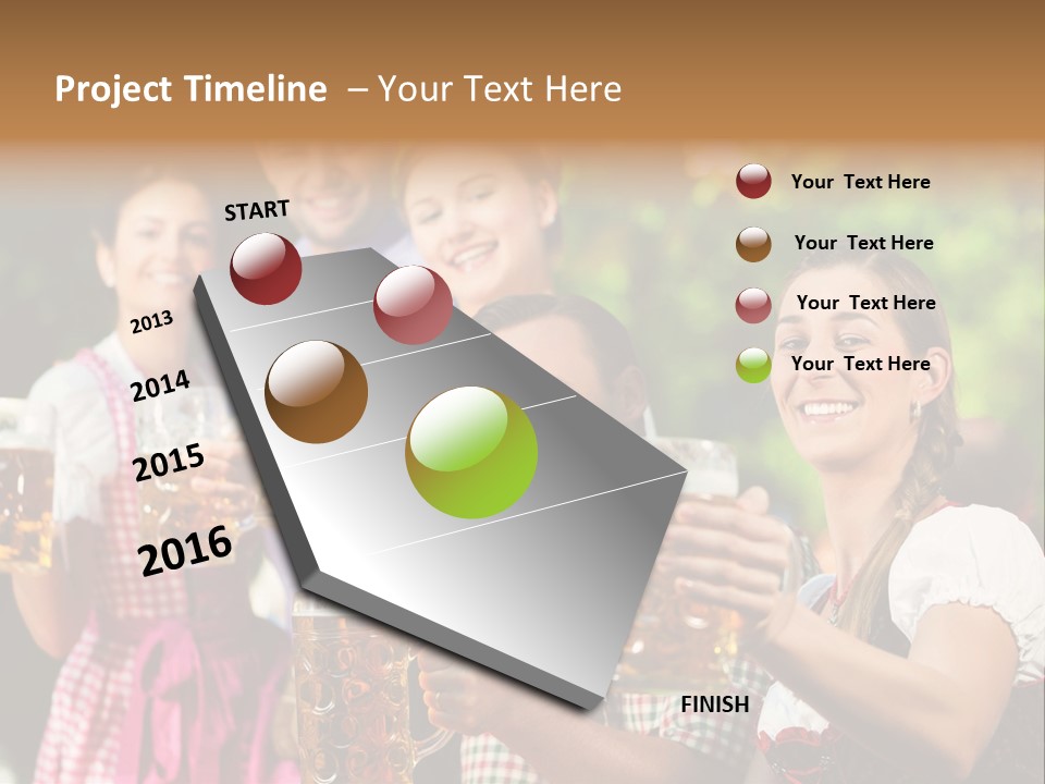 Tradition Happy Five PowerPoint Template