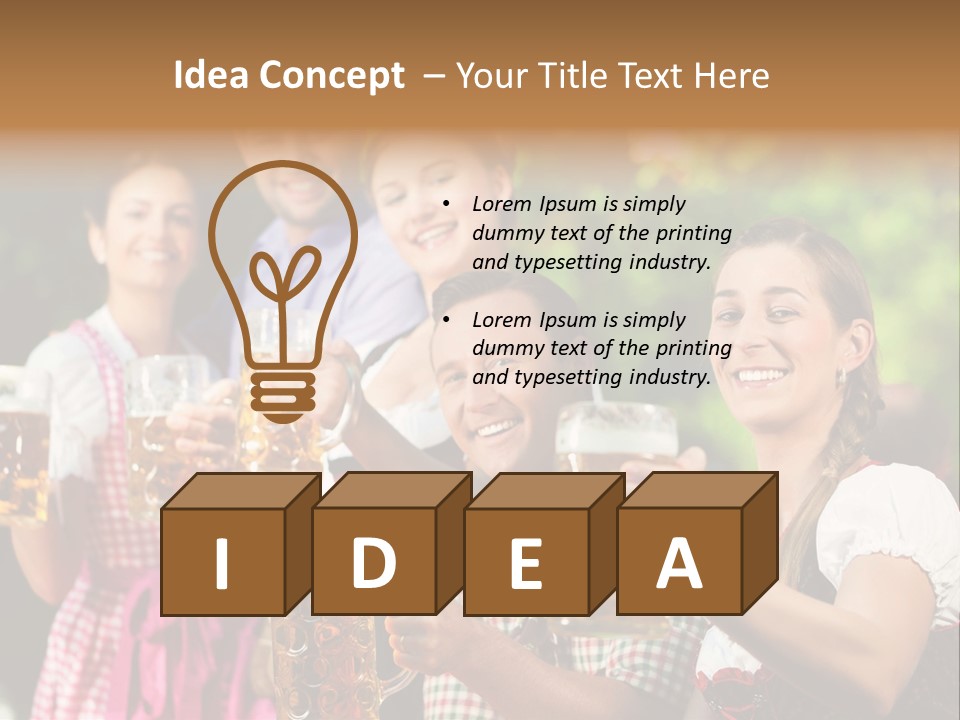 Tradition Happy Five PowerPoint Template