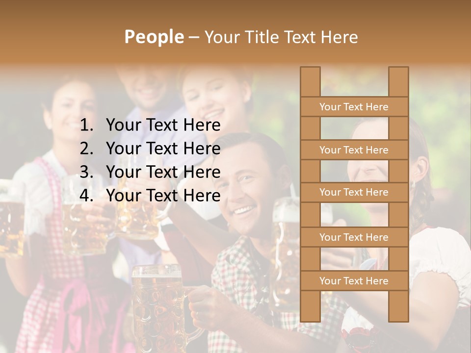 Tradition Happy Five PowerPoint Template