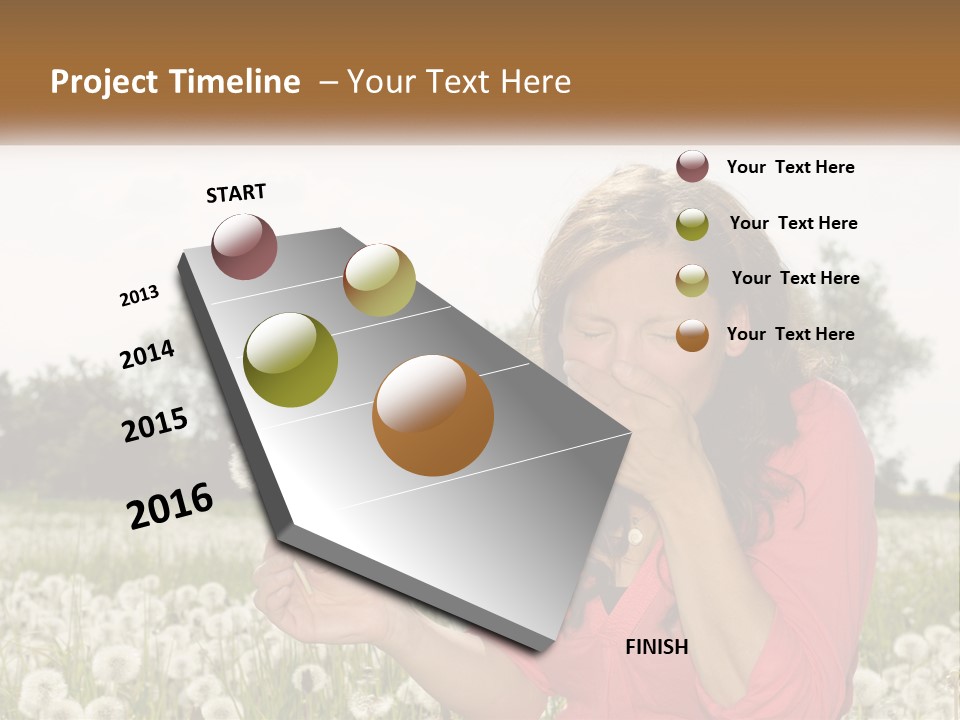 Attractive Pollen Spring PowerPoint Template