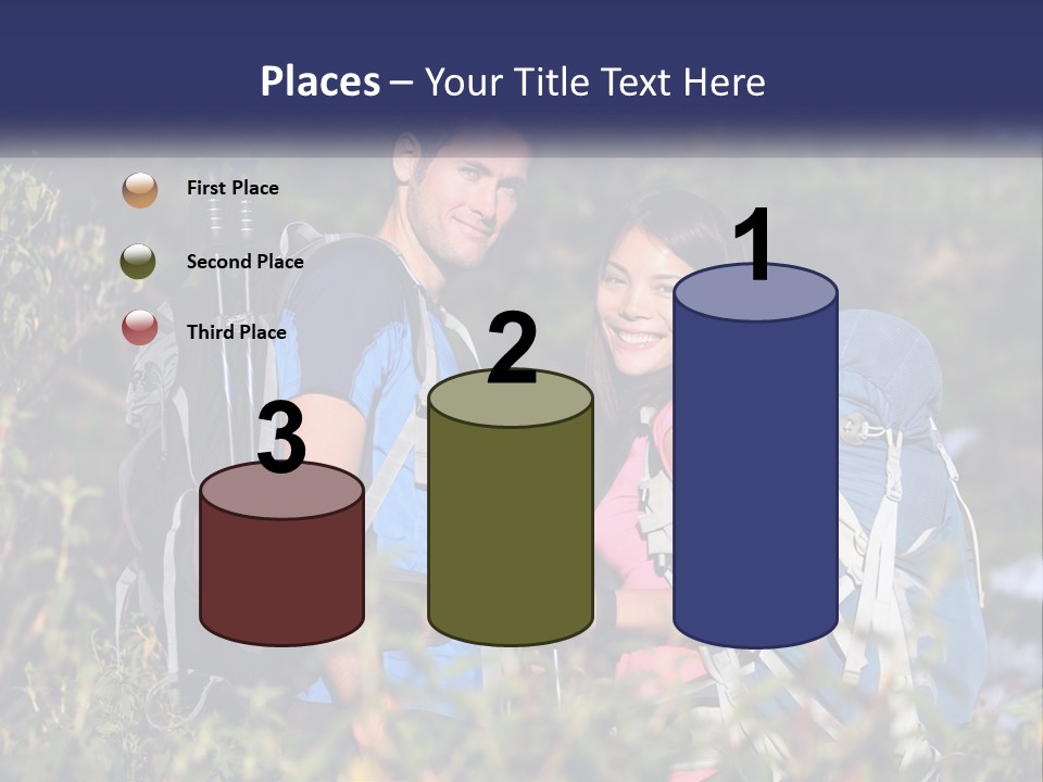 Trek Girl Backpacker PowerPoint Template