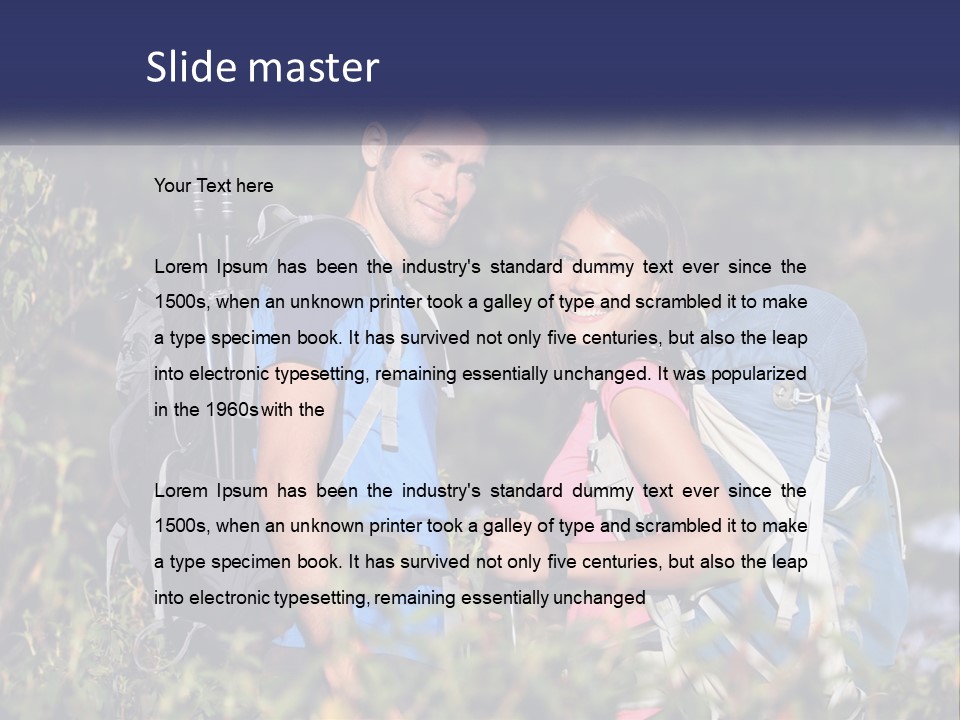 Trek Girl Backpacker PowerPoint Template