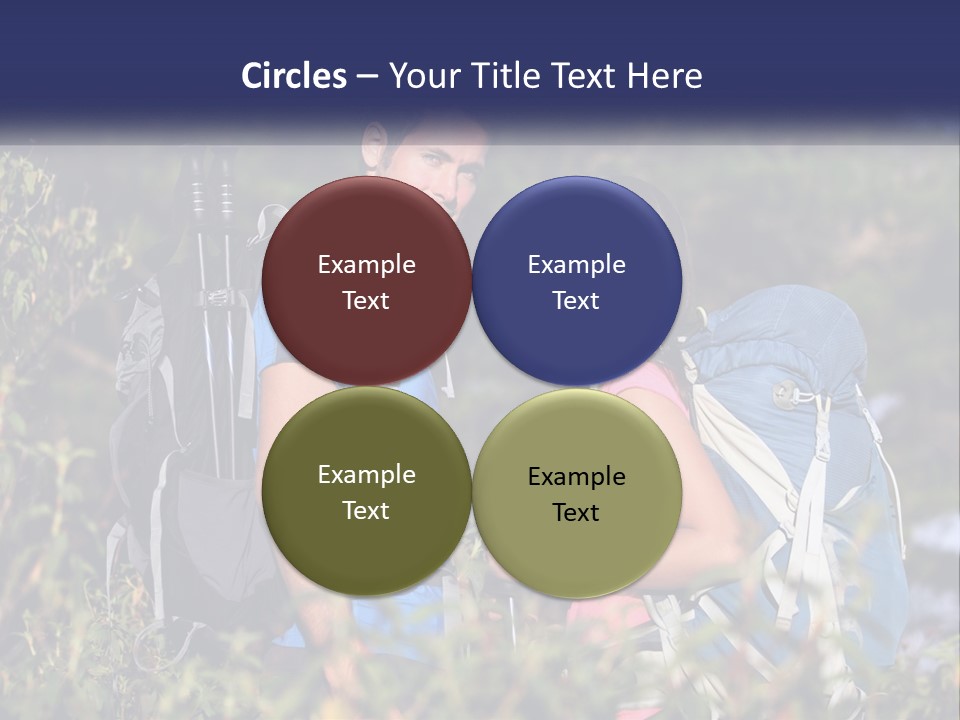 Trek Girl Backpacker PowerPoint Template