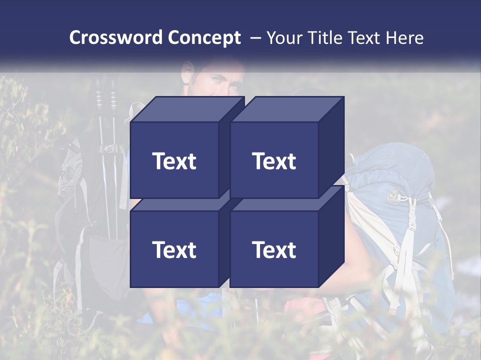 Trek Girl Backpacker PowerPoint Template