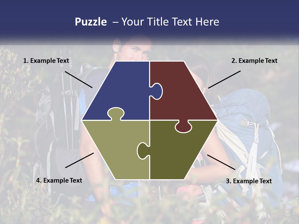 Trek Girl Backpacker PowerPoint Template