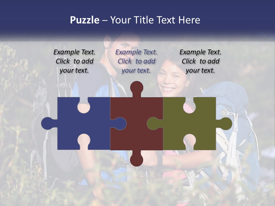 Trek Girl Backpacker PowerPoint Template