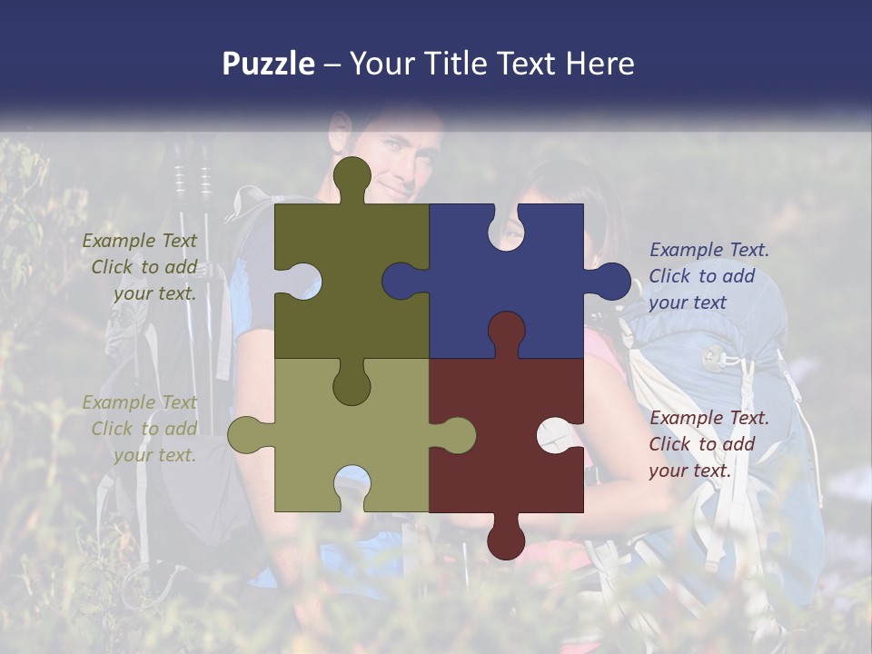 Trek Girl Backpacker PowerPoint Template