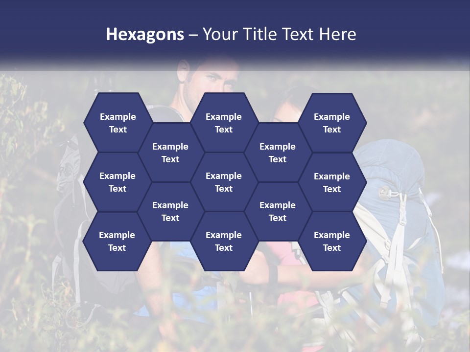 Trek Girl Backpacker PowerPoint Template