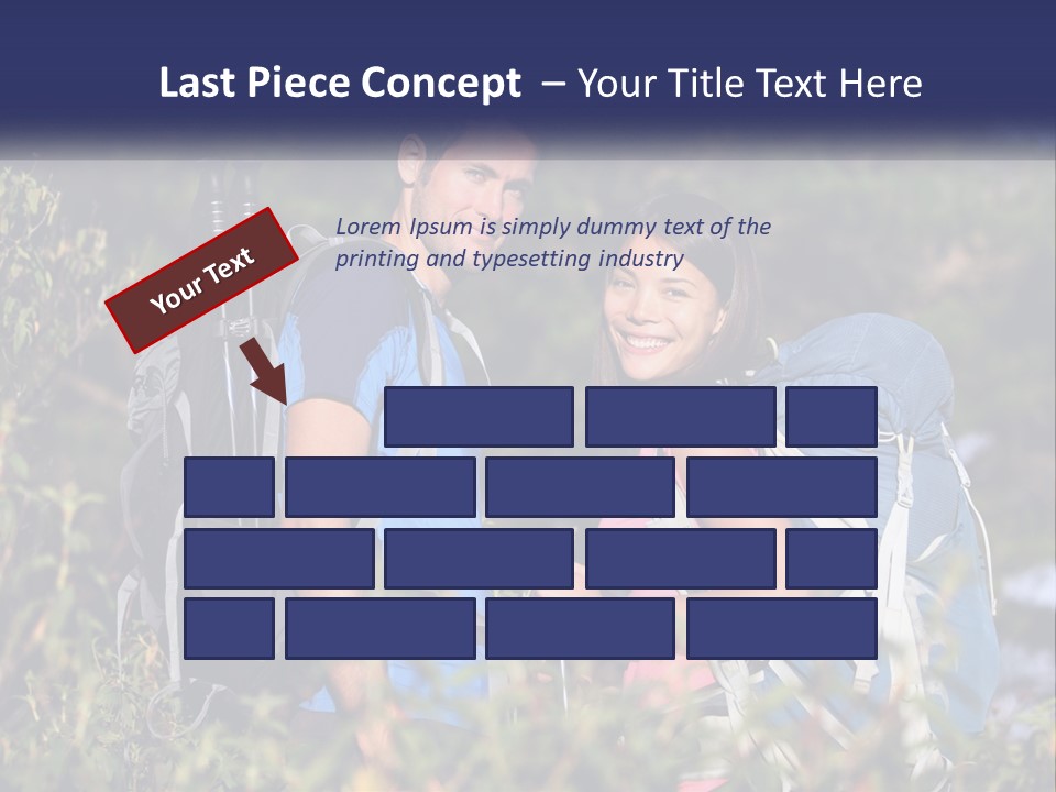 Trek Girl Backpacker PowerPoint Template